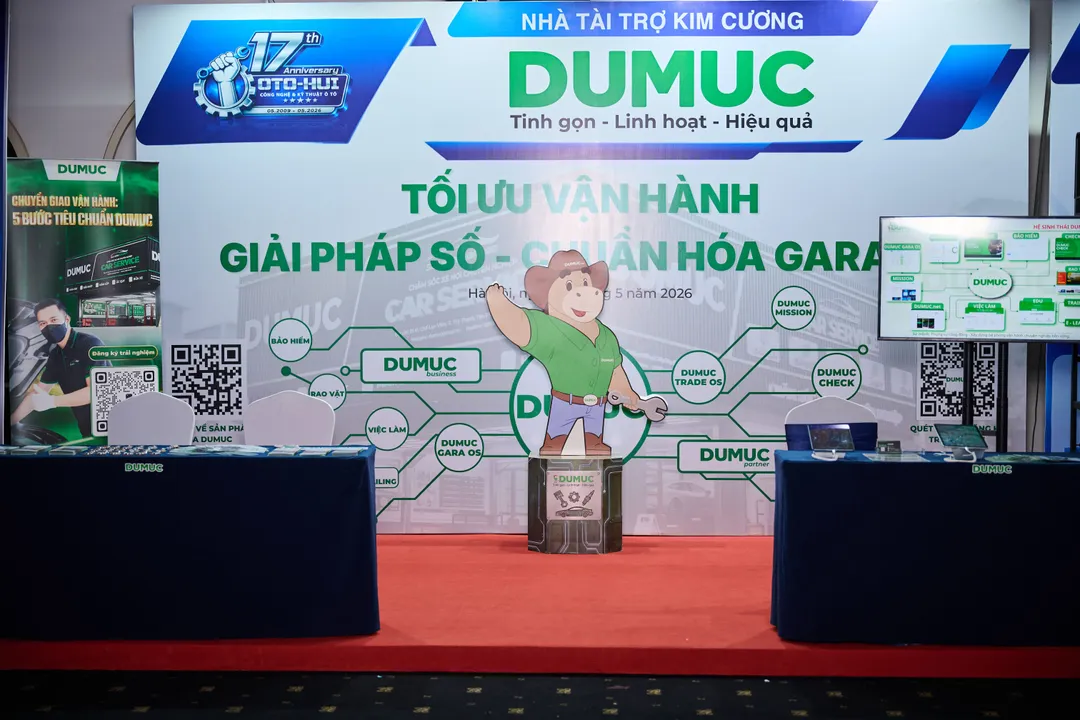 Gian hàng DUMUC nổi bật tại khu vực trưng bày Nhà tài trợ Kim Cương